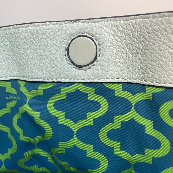 orYANY Braided Genuine Leather Tote Shopper Shoulder Handbag Grey Blue - Picture 7 of 16